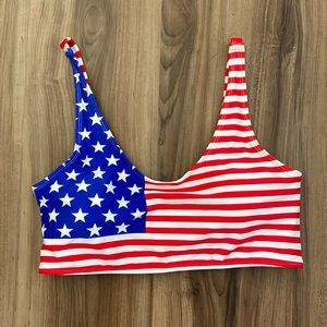 American Flag Swim Top